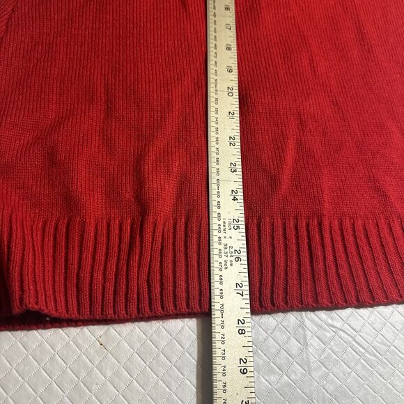 Merry & Bright Ugly Christmas Sweater #Elfies Women's Medium‎ Red Green Cream - Picture 9 of 9